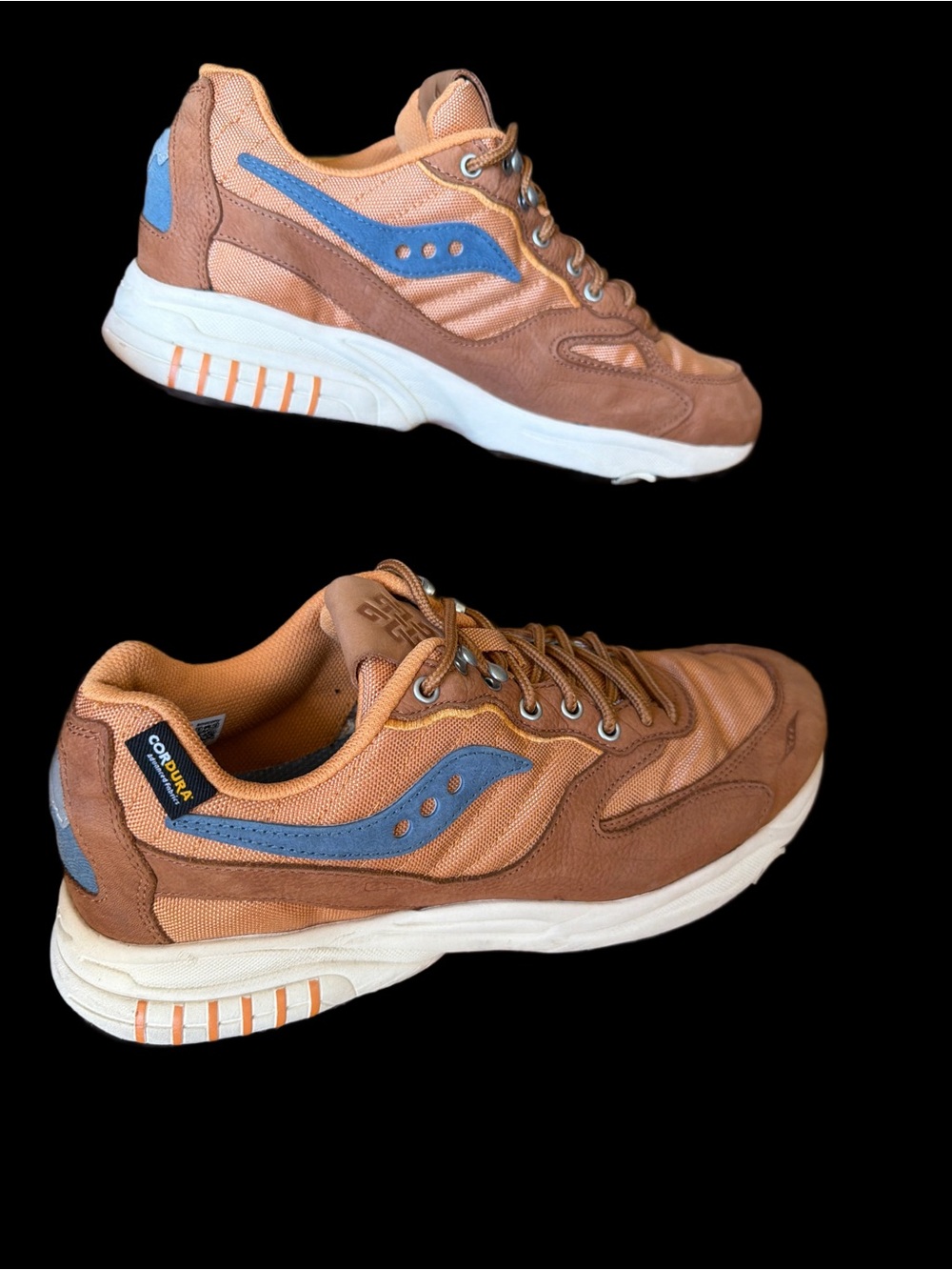 Saucony Men's Brown and Blue Athletic Sneakers
